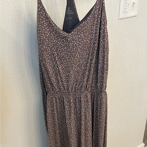 Prana Brown and White Speckled Maxi Dress